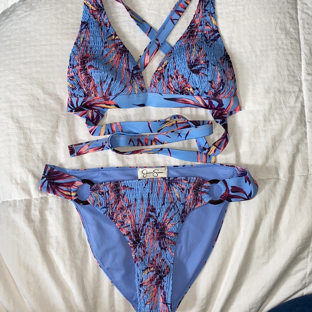 Jessica Simpson bikini bathing suit size medium. Multicolored.